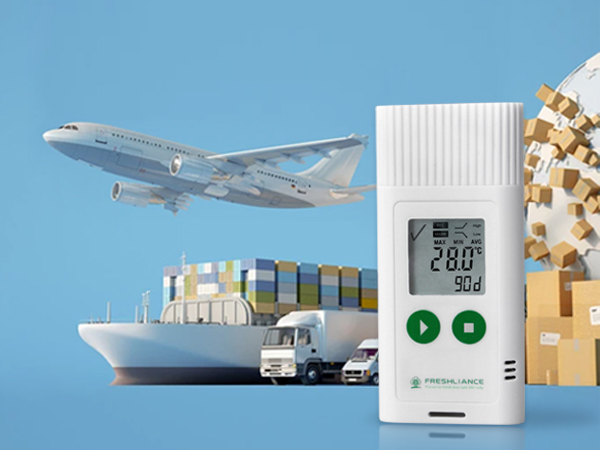 LCD temperature data logger for logistics temperature monitoring