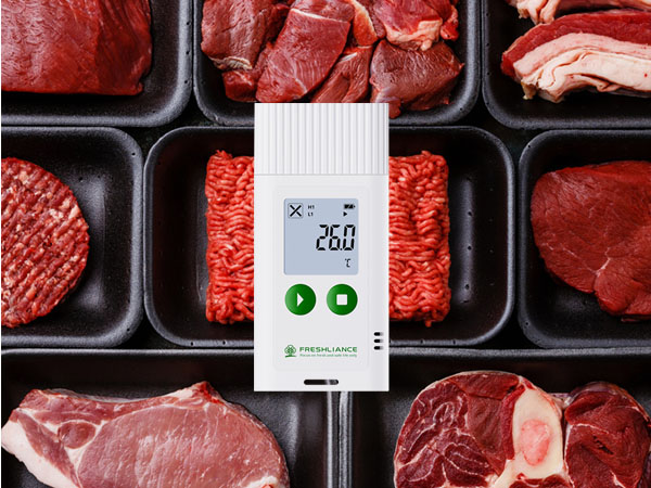 USB low temperature logger for fresh beef storage