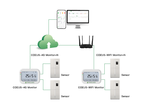 COEUS-WIFI/4G Real-Time Temperature/Humidity Data Logger