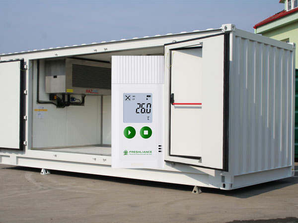 Frozen Container temperature data logger that can be used multiple times